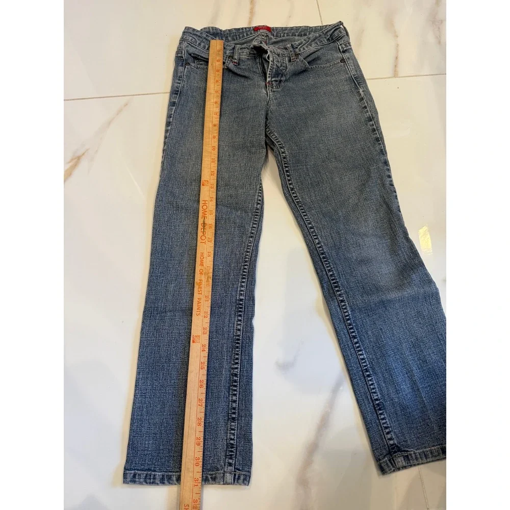 Mossimo Women Medium Wash Straight Leg Stretch Denim Jeans Size 5 757231MI